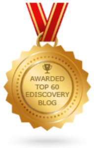 Gold Ribbon Top 60 eDiscovery blog