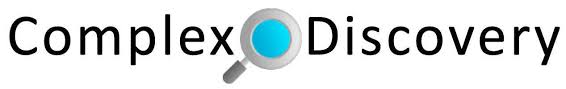 Logo: ComplexDiscovery (with magnifying glass in the middle of the words.)