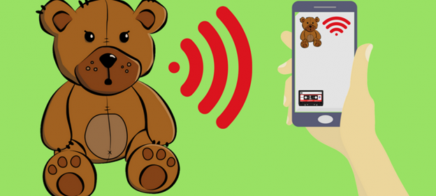 Teddy Bear with wireless signal to cell phone