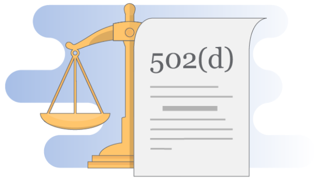 A scale of justice, with 502(d) on a sheet of paper