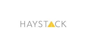 Haystack logo with yellow triangle pointing up