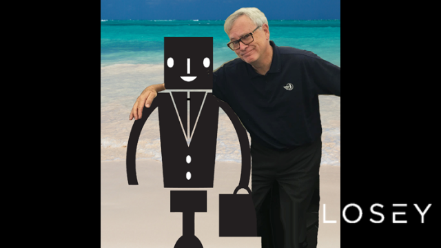 Ralph Losey with Lexi the robot