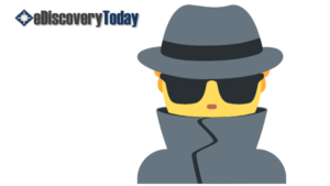 eDiscovery Today with person dressed as sleuth.