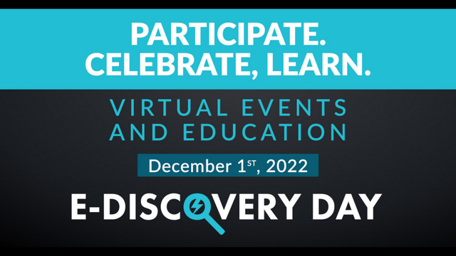 E-Discovery Day Dec 1, 2022, virtual events and education