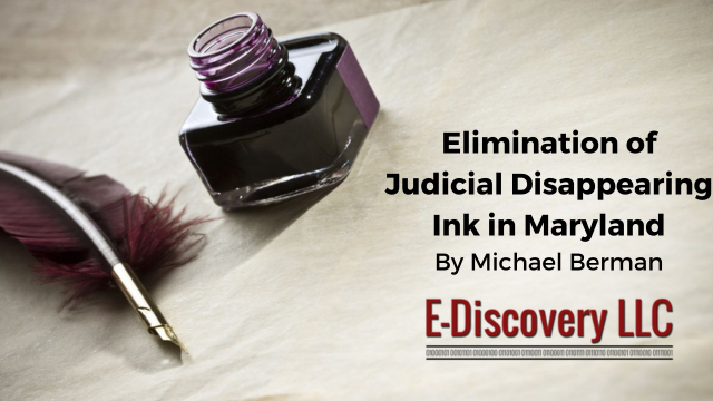 Eliminating Judicial Disappearing Ink by Michael Berman