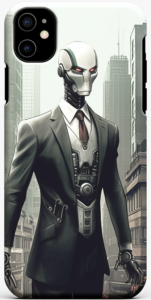 Robot lawyer with cell phone
