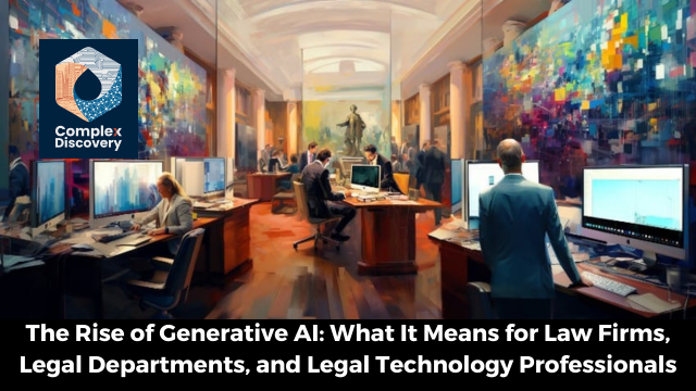 The Rise of Generative AI: What It Means for Law Firms, Legal Departments, and Legal Technology Professionals