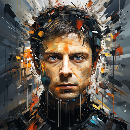 Fake Image of Sam Altman. All Images here by Ralph Losey using Midjourney and Photoshop