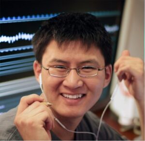 Professor Robert Xiao photo with ‘bioacoustic’ background enhancements by Ralph Losey.