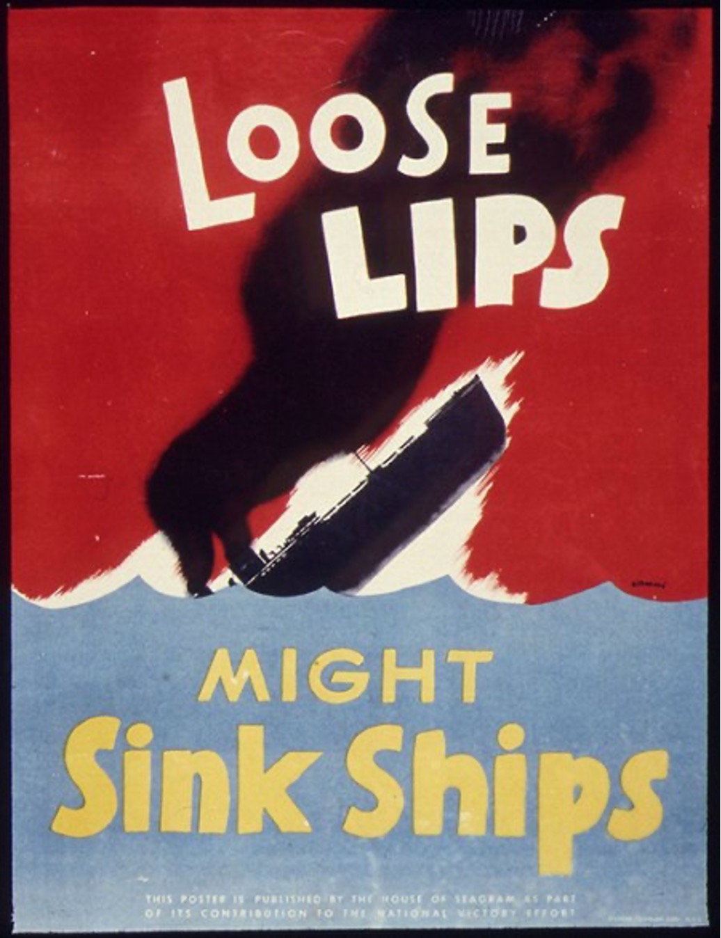 WWII poster, loose lips sink ships