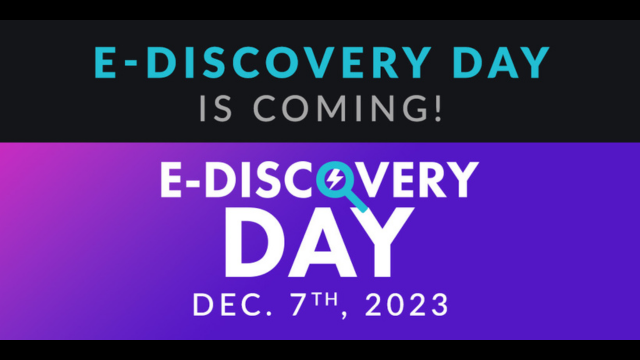 eDiscovery Day Dec 7, 2023 Save the Date