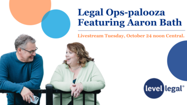 Legal Ops-palooza: Aaron Bath Takes on Generative AI, Underwater Adventures, and Law School Approaching 50 October 24 @ 1 p.m. Central