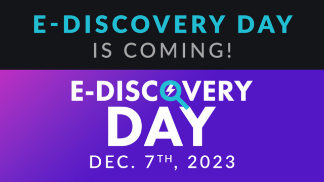 eDiscovery Day is coming Dec 7.
