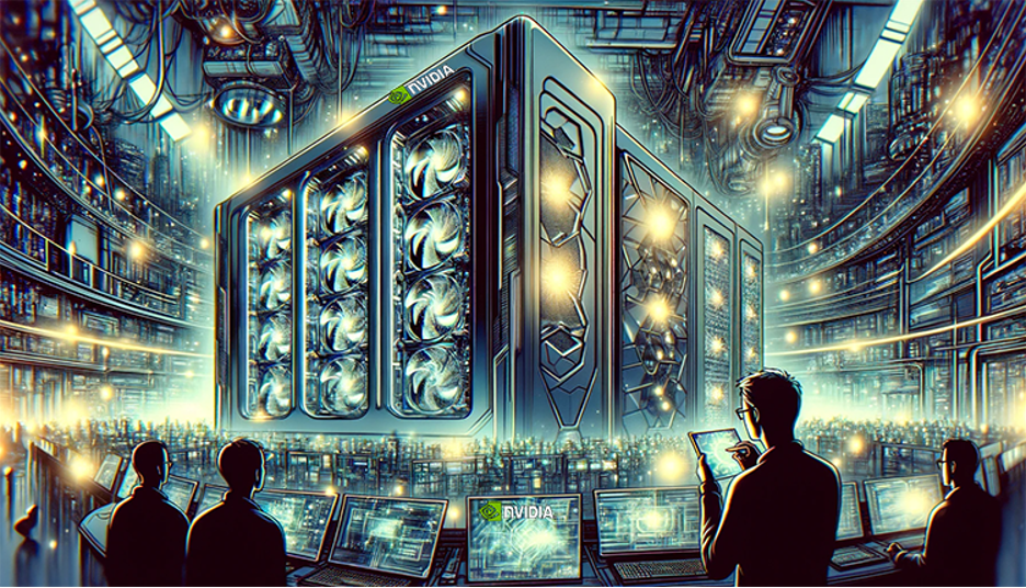 Supercomputer, looking like a bank of slots at a casino