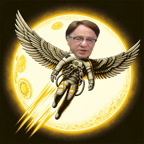 Ray Kurzweil flying to the sun.
