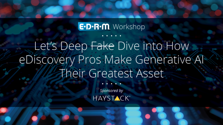 EDRM Deep Dive into AI Workshop