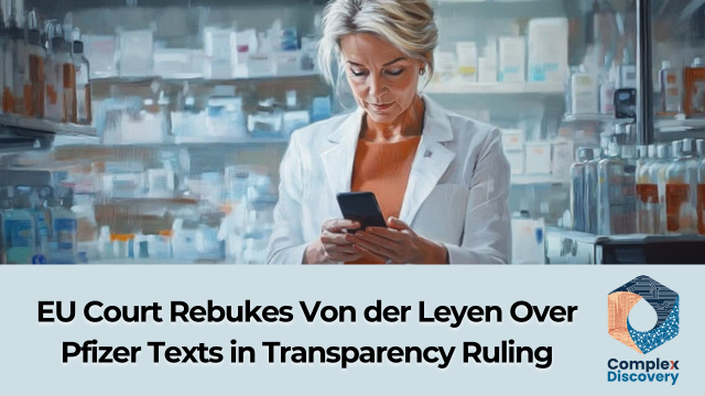 EU Court Rebukes Von der Leyen Over Pfizer Texts in Transparency Ruling, ComplexDiscovery