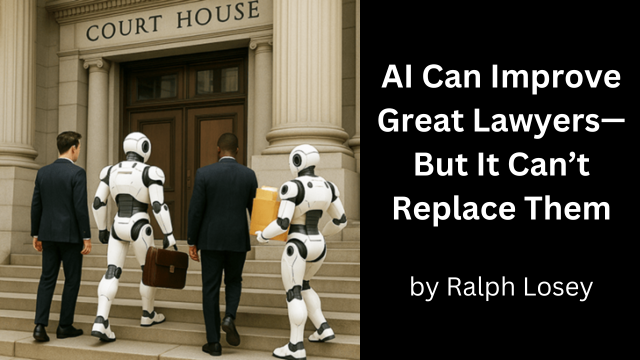 AI can improve great lawyers but cannot replace them by Ralph Losey