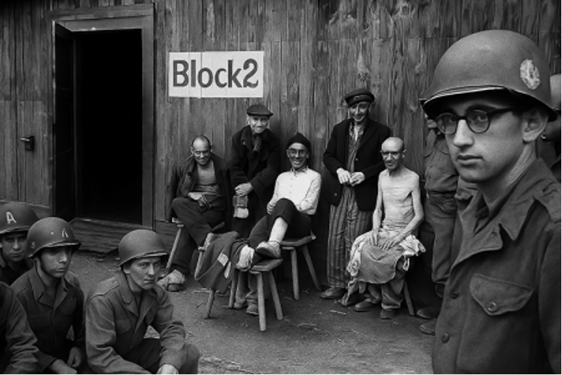 Kissinger at the liberation of a concentration camp.