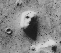 Rocks on Mars that look like a face 