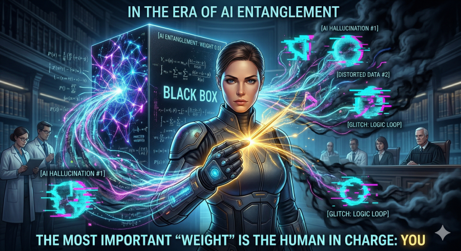 In the era of ai entanglement, the most important "weight" is the human in charge: You.  Superwoman in robot form.