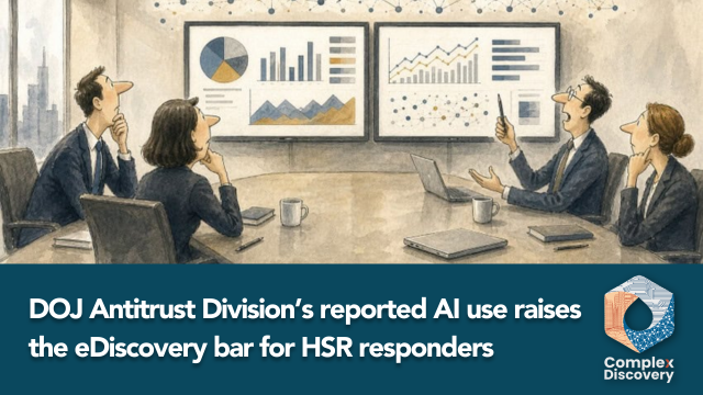 DOJ Antitrust Division’s reported AI use raises the eDiscovery bar for HSR responders, ComplexDiscovery.