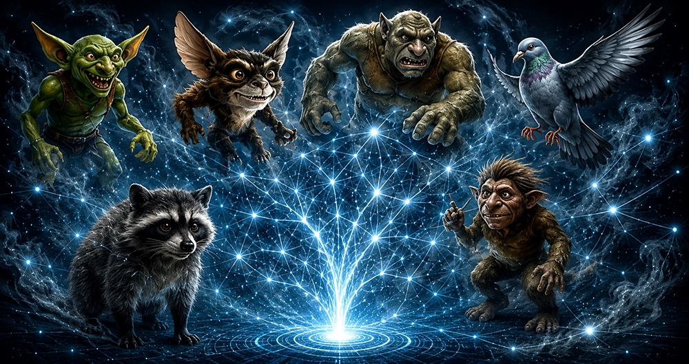 Goblins in a starscape
