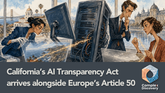 California’s AI Transparency Act arrives alongside Europe’s Article 50, ComplexDiscovery.