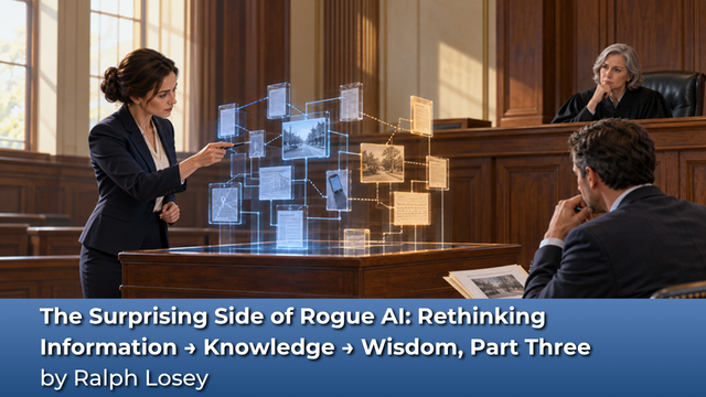 The Surprising Side of Rogue AI: Rethinking Information → Knowledge → Wisdom, Part Three, by Ralph Losey.